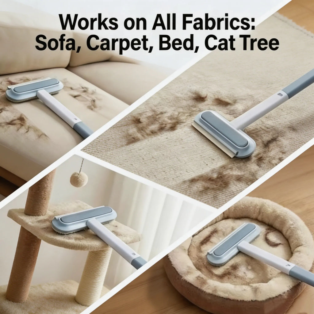 Cfume Petlovers Pet Hair Remover - Lint Brush & Scraper for Cats& Dogs | the Ultimate Tool for Removing Pet Hair Fromsofas, Beds, and Carpets Grooming Essentials
