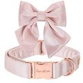 Unique Style Paws Silk Adjustable Durable Dog Collar with Bowtie, Bow Collars for Small to Large Dogs