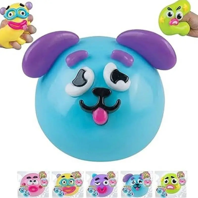 Dog Face Swap Squishy Soft Moldable Cute Slow Rise Relaxing Sensory Fidget Relief Anxiety Stress Fun with Interchangeable Faces for Tactile Play Fun, Smushers Squishy, Fidgets