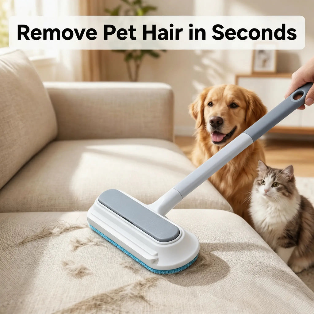 Cfume Petlovers Pet Hair Remover - Lint Brush & Scraper for Cats& Dogs | the Ultimate Tool for Removing Pet Hair Fromsofas, Beds, and Carpets Grooming Essentials
